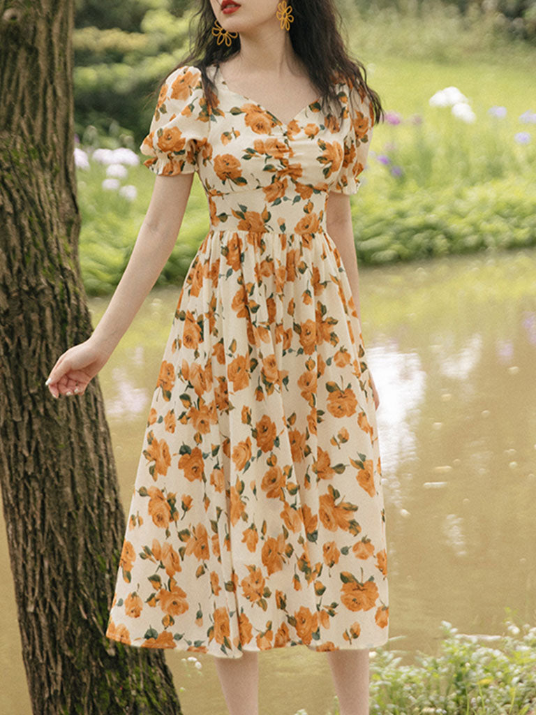 Vintage Orange Dress