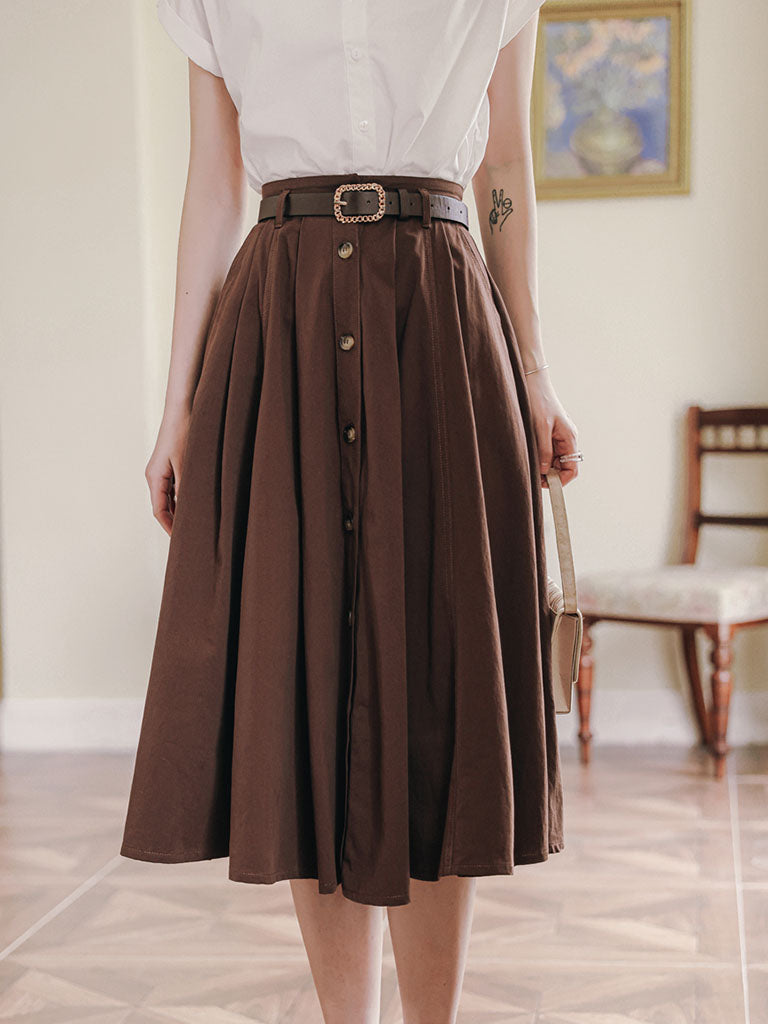 1950s 2025 beige skirt