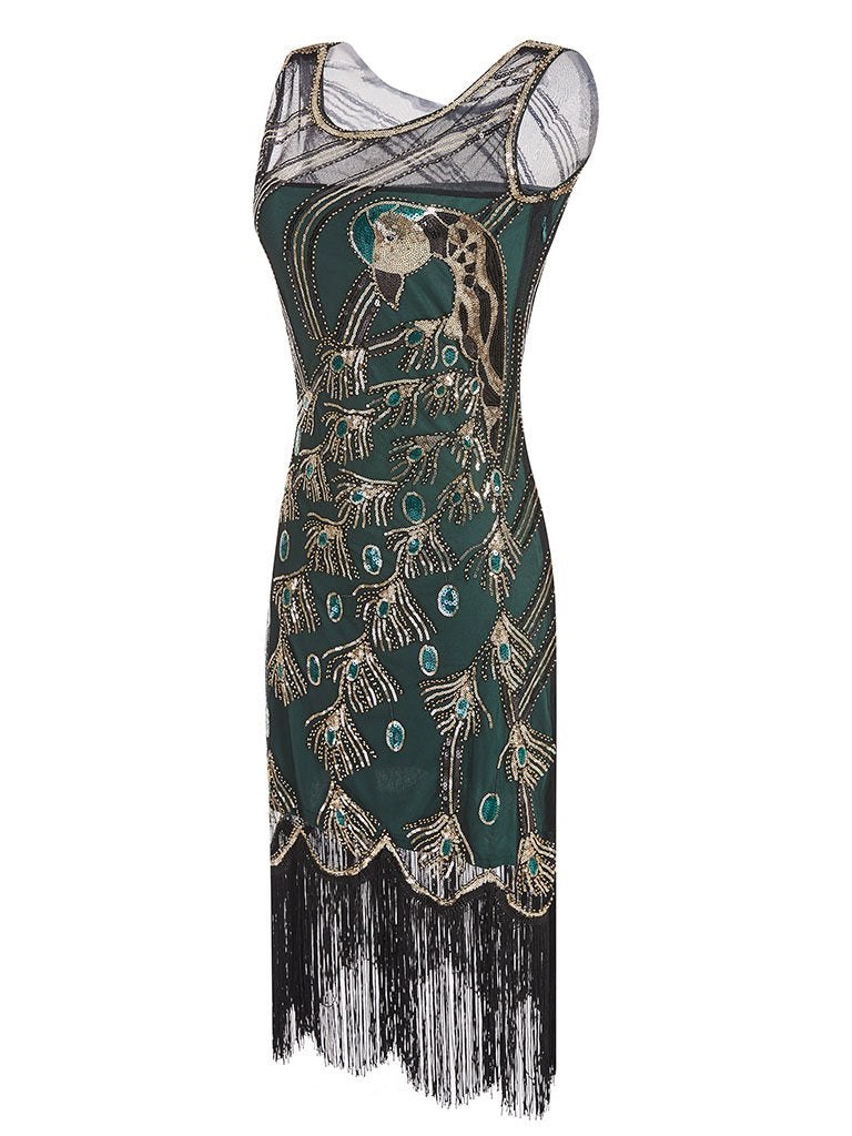 Peacock 1920s dress best sale