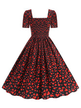 Load image into Gallery viewer, Pink Square Neck Sweet Heart Swing 1950S Vintage Dress