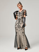 Load image into Gallery viewer, 1920S Sequined Fringe Flapper Maxi Dress