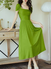 Load image into Gallery viewer, Green La La Land Inspired Vintage Dress