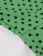 Load image into Gallery viewer, Green Sweet Polka Dots 1950S Vintage Swing Dress