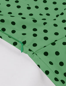 Green Sweet Polka Dots 1950S Vintage Swing Dress