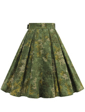 Load image into Gallery viewer, 1950S Green High Waist Pleated Swing Skirt