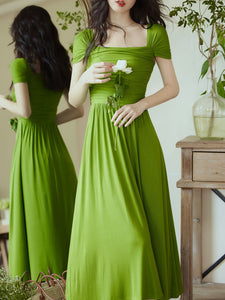 Green La La Land Inspired Vintage Dress