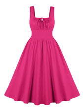 Load image into Gallery viewer, Solid Color Straps 1950S Retro Swing Dress