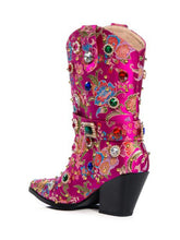 Load image into Gallery viewer, 15CM Luxury Embroidered Rivet Chunky High Heels Platform Boot Vintage Shoes