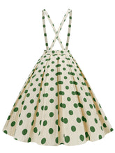 Load image into Gallery viewer, Polka Dots High Waist Audrey Hepburn Style Cocktail Suspender Swing Skirt