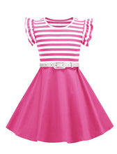 Load image into Gallery viewer, Kids Little Girls&#39; Dress Butterfly Sleeve 1950S Vintage Dress