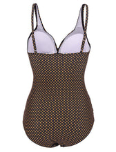 Load image into Gallery viewer, V Neck Polka Dots Retro Style One Piece Trigonal Bikini For Beach