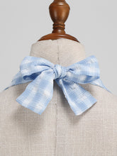 Load image into Gallery viewer, Plaid Blue Bow Halter Backless 1950S Vintage Swing Dress