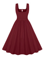 Load image into Gallery viewer, Solid Color Straps 1950S Retro Swing Dress