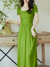 Load image into Gallery viewer, Green La La Land Inspired Vintage Dress