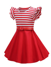 Load image into Gallery viewer, Kids Little Girls&#39; Dress Butterfly Sleeve 1950S Vintage Dress