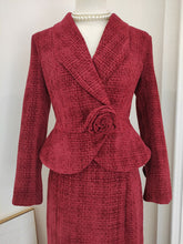 Load image into Gallery viewer, 2PS Red Rose New Look Coat With Fishtail Skirt