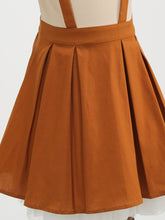 Load image into Gallery viewer, Kids Little Girls&#39; Dress Brown Peter Pan Collar 1950S Suspender Dress