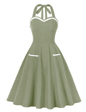 Load image into Gallery viewer, Purple Sweet Heart Halter Sleeveless 1950S Vintage Dress With Pockets