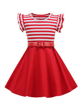 Load image into Gallery viewer, Kids Little Girls&#39; Dress Butterfly Sleeve 1950S Vintage Dress