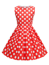 Load image into Gallery viewer, Kids Little Girls&#39; Dress Polka Dots 1950S Vintage Dress