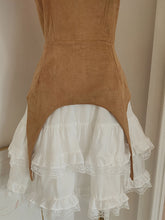 Load image into Gallery viewer, Brown Suede Panel Vintage Mini Dress