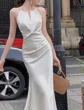 Load image into Gallery viewer, White Spaghetti Strap Bodycon Dress Sexy Wedding Party Dress
