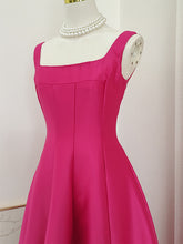 Load image into Gallery viewer, Rose Satin Sleeveless Classic 1950S Vintage Sweet Party Dress