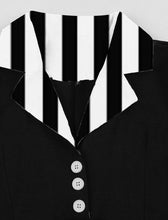 Load image into Gallery viewer, Beetlejuice Costume 1950S Short Sleeve Dress With Black and White Vertical Stripe