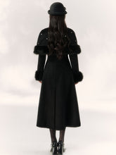 Load image into Gallery viewer, 1950S Black Beaded Vintage Cape Long Coat