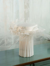 Load image into Gallery viewer, Romantic Dreamy White Flower Light Mesh Brim Wedding 1950S Hat