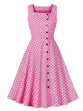 Load image into Gallery viewer, 1950S Polka Dots Vintage Swing Dress