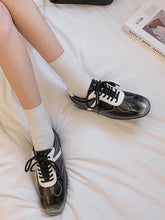 Load image into Gallery viewer, Women&#39;s Balletcore Round Toe Ribbon Grey Sneakers