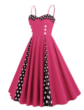 Load image into Gallery viewer, Black Spaghetti Straps 1950S Retro Swing Dress