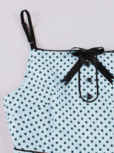 Load image into Gallery viewer, 1950S Blue Polka Dots Vintage Swing Dress