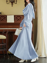 Load image into Gallery viewer, 2PS Light Blue Cowl Neck Shirt and Wide Legged Pants 1950S Vintage Suit