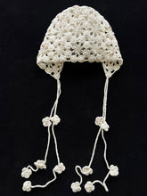 Load image into Gallery viewer, Retro White Crocheted Hollow Knitted Tassel Pullover Hat