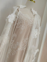 Load image into Gallery viewer, White Lace Flower Long Sleeve Swing Dress