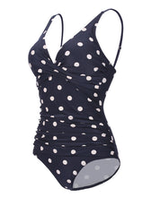 Load image into Gallery viewer, V Neck Polka Dots Retro Style One Piece Trigonal Bikini For Beach