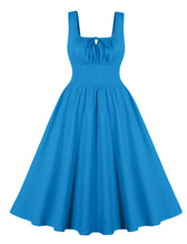 Load image into Gallery viewer, Solid Color Straps 1950S Retro Swing Dress