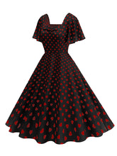 Load image into Gallery viewer, Pink Square Neck Sweet Heart Swing 1950S Vintage Dress