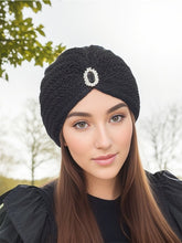 Load image into Gallery viewer, Knitted Beanie with Rhinestone Charm Hat