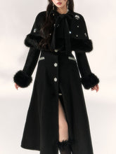 Load image into Gallery viewer, 1950S Black Beaded Vintage Cape Long Coat