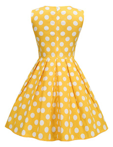 Kids Little Girls' Dress Polka Dots 1950S Vintage Dress