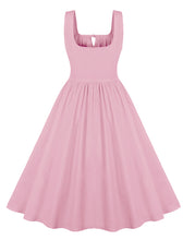 Load image into Gallery viewer, Solid Color Straps 1950S Retro Swing Dress