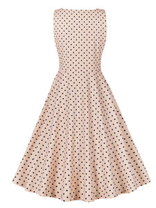 1950S Polka Dots Vintage Swing Dress