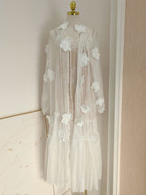 Load image into Gallery viewer, White Lace Flower Long Sleeve Swing Dress