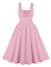 Load image into Gallery viewer, Solid Color Straps 1950S Retro Swing Dress