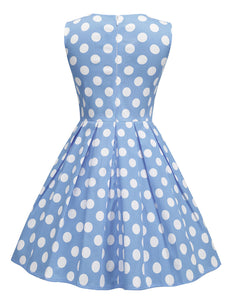 Kids Little Girls' Dress Polka Dots 1950S Vintage Dress