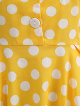 Load image into Gallery viewer, Tuxedo Collar Polka Dots 1950S Dress With Pockets
