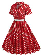 Load image into Gallery viewer, Polka Dots 1950S Vintage Shirt Swing Dress